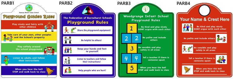 Wall Mounted ACM Play Area Rules - Signs 4 Schools