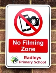No Filming Zone Signs